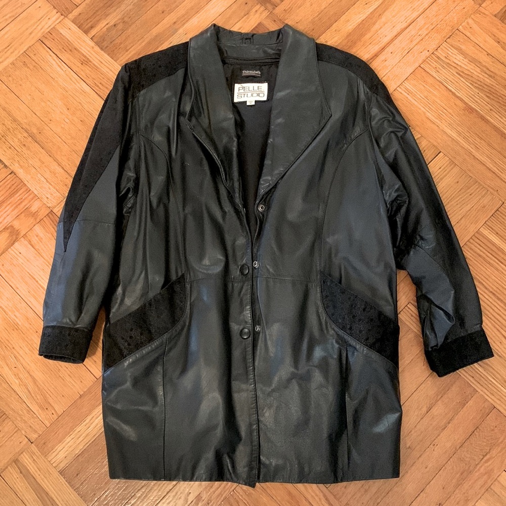 Vintage Men’s Pelle Studio Leather Coat Size M